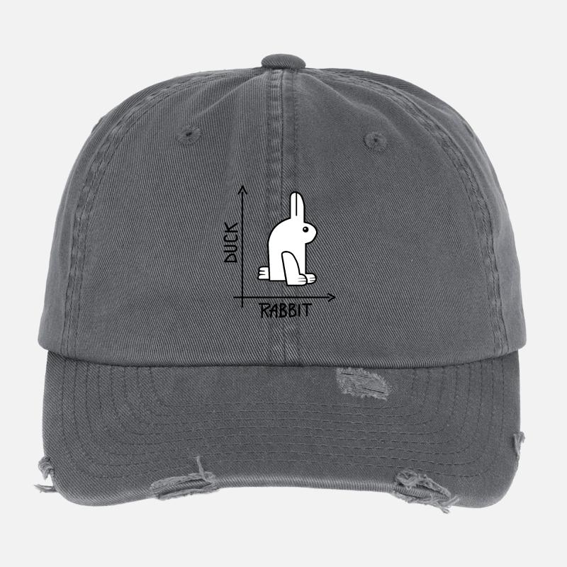 Canard ou lapin Illusion d’optique Casquette vintage effet usé Flexfit