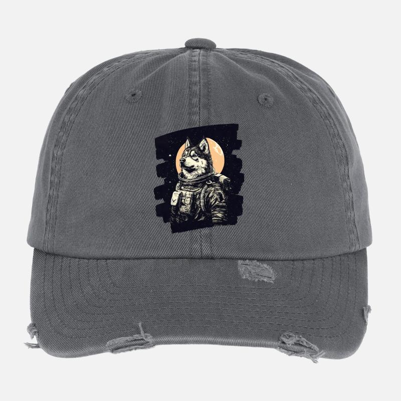 Husky Astronaut Flexfit Vintage Destroyed Cap