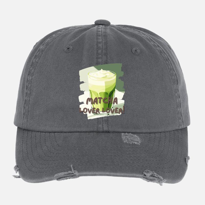 Matcha Lover Lover Matcha Latte Liebhaber Grüntee Flexfit Vintage Destroyed Cap