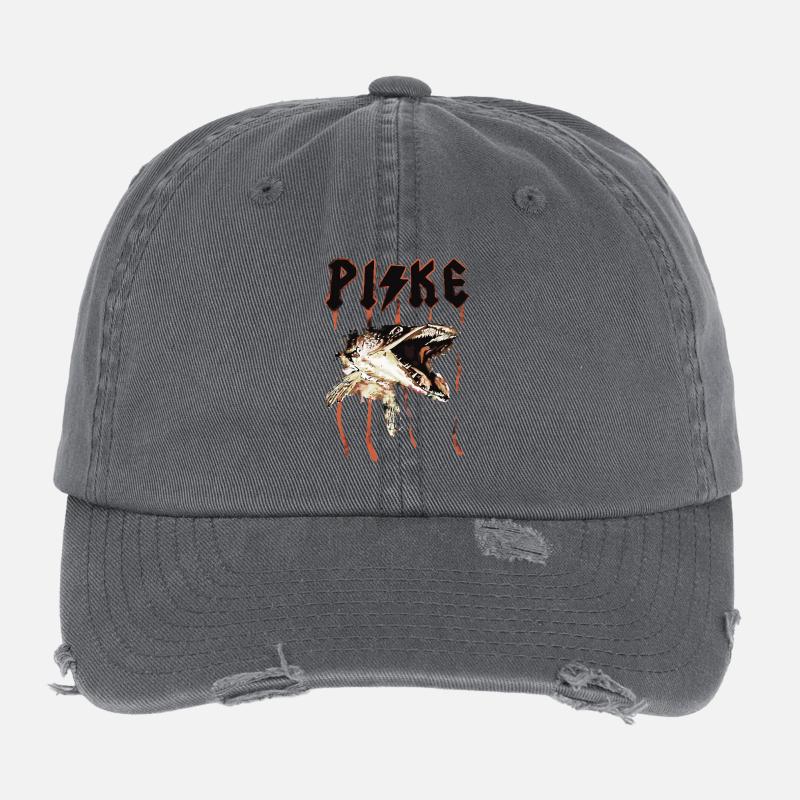 Pêche au brochet - Pike Attack Casquette vintage effet usé Flexfit