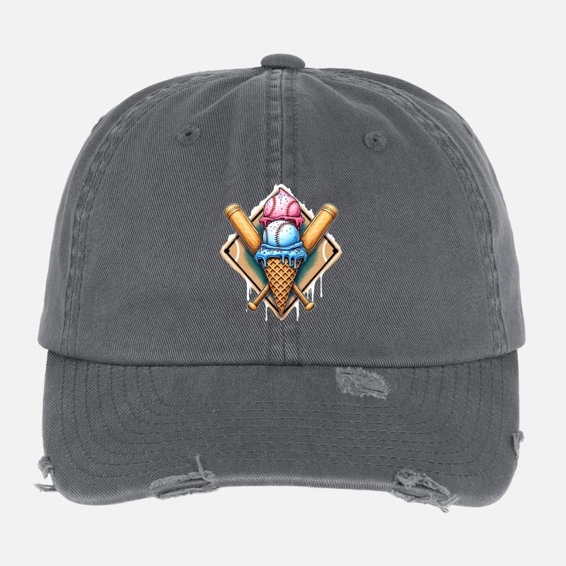 Baseball Batte de baseball Casquette vintage effet usé Flexfit