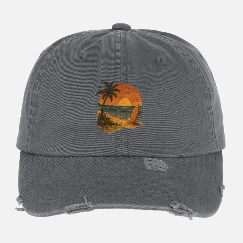 Palm Beach Surfbrett Flexfit Vintage Destroyed Cap