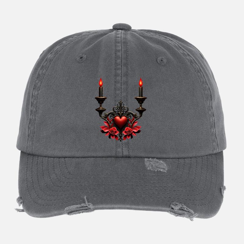 Romance gothique : Passion cachée. Casquette vintage effet usé Flexfit