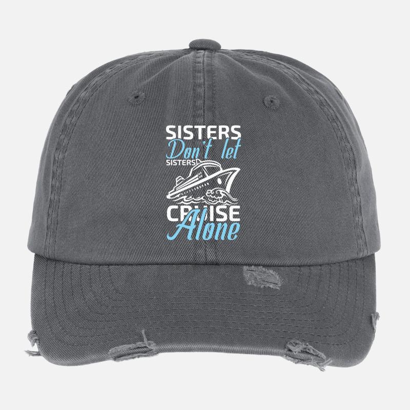 Les sœurs ne laissent pas les sœurs naviguer seules Casquette vintage effet usé Flexfit