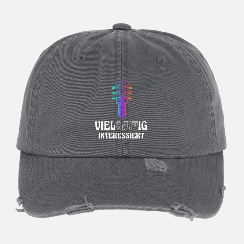 Gitarre vielsaitig interessiert Flexfit Vintage Destroyed Cap