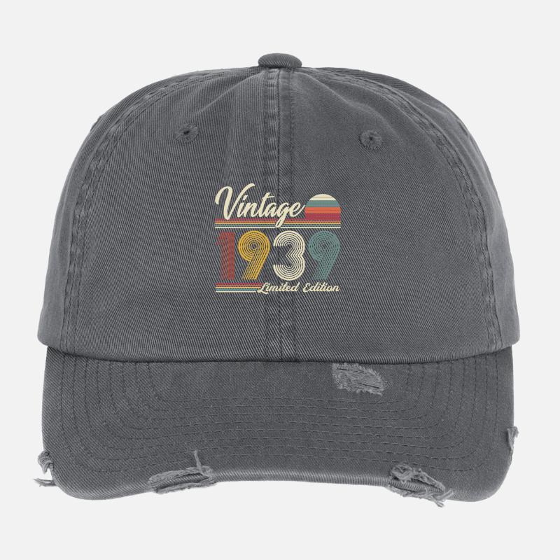 1939 Vintage Retro Geburtstagsgeschenk Flexfit Vintage Destroyed Cap