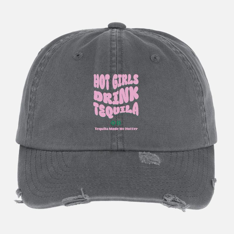 Les filles chaudes boivent de la tequila Casquette vintage effet usé Flexfit