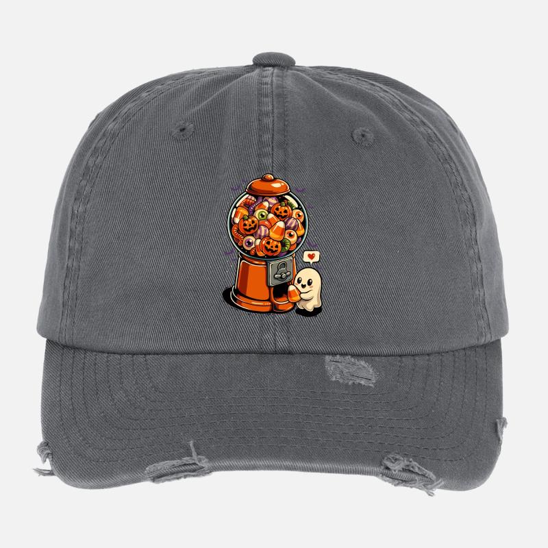Gumball - Halloween Candy Ghost Flexfit Vintage Destroyed Cap
