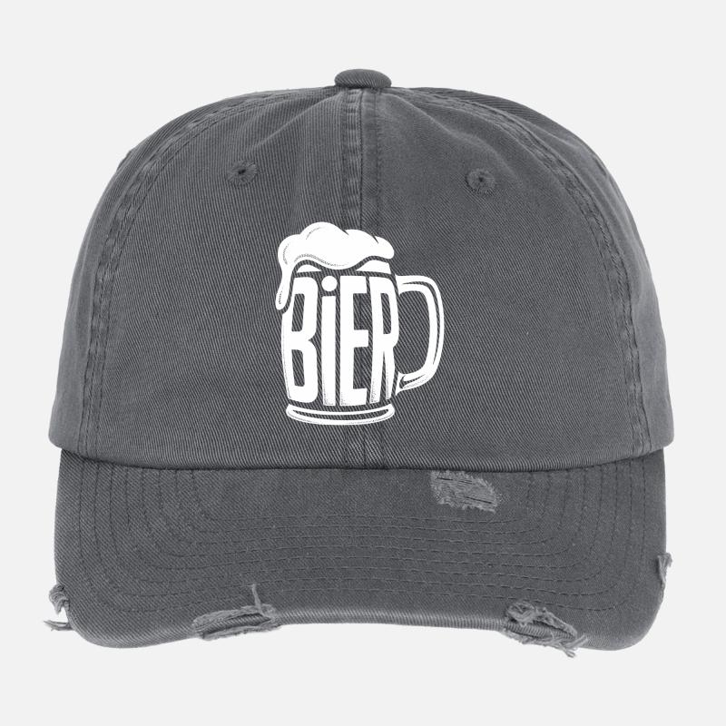 Bière - Logo drôle d’alcool Casquette vintage effet usé Flexfit