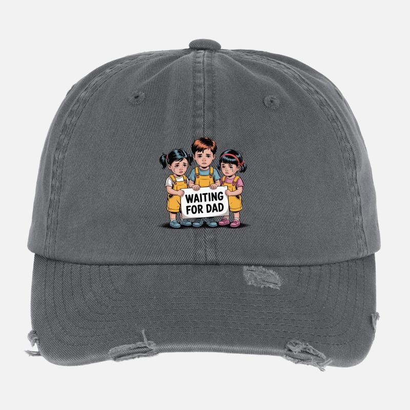 EN ATTENDANT PAPA Casquette vintage effet usé Flexfit