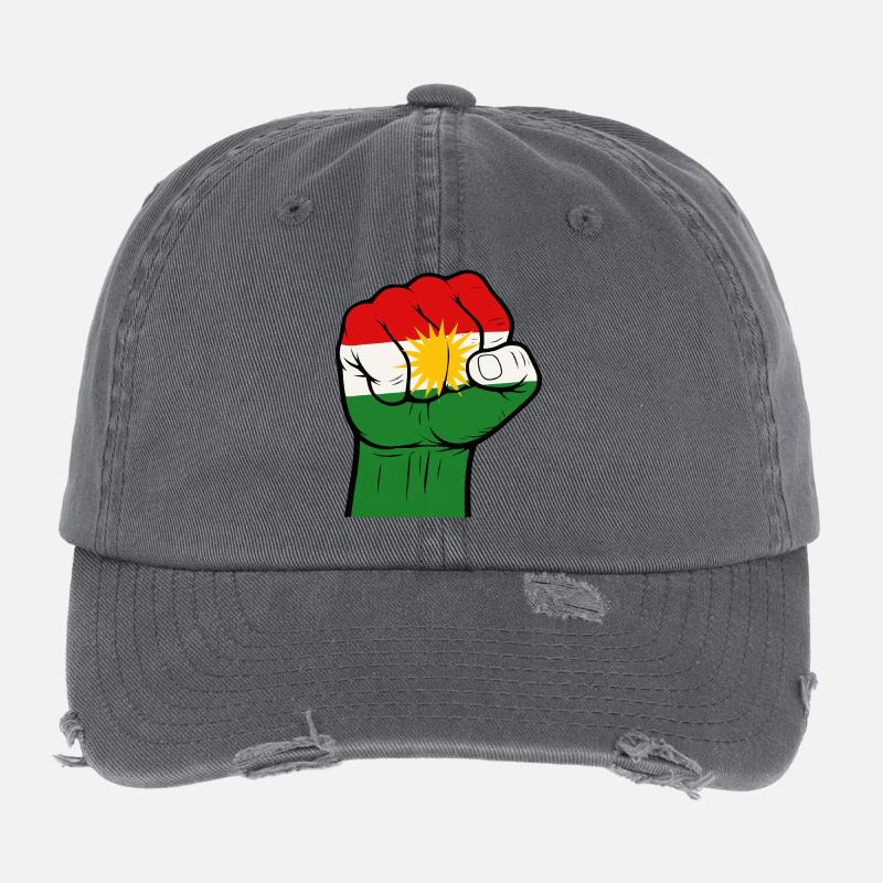 Faust Kurdistan Flexfit Vintage Destroyed Cap