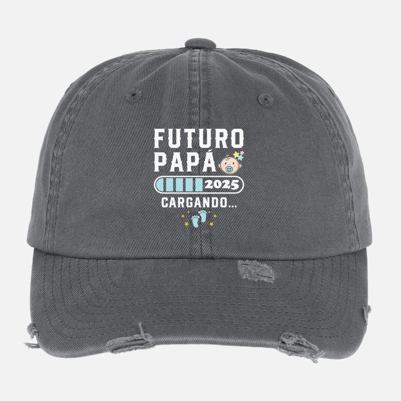 Future Pope 2025 First-time Father 2025 Flexfit Vintage Destroyed Cap