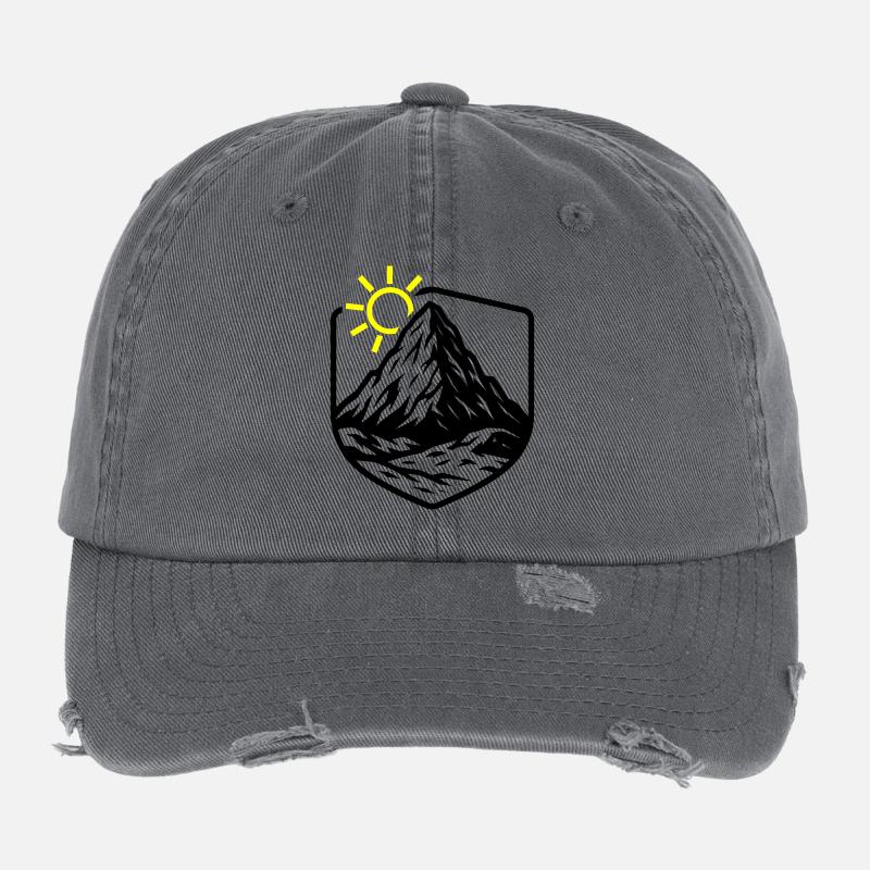Mountains Peaks Flexfit Vintage Destroyed Cap