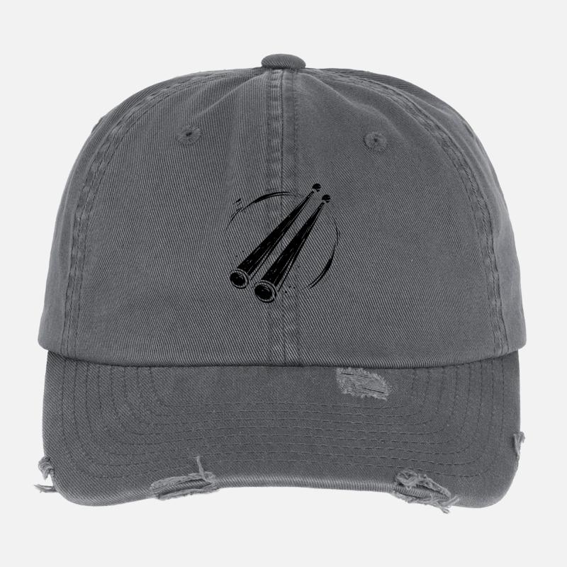 Drumsticks Drawing Flexfit Vintage Destroyed Cap