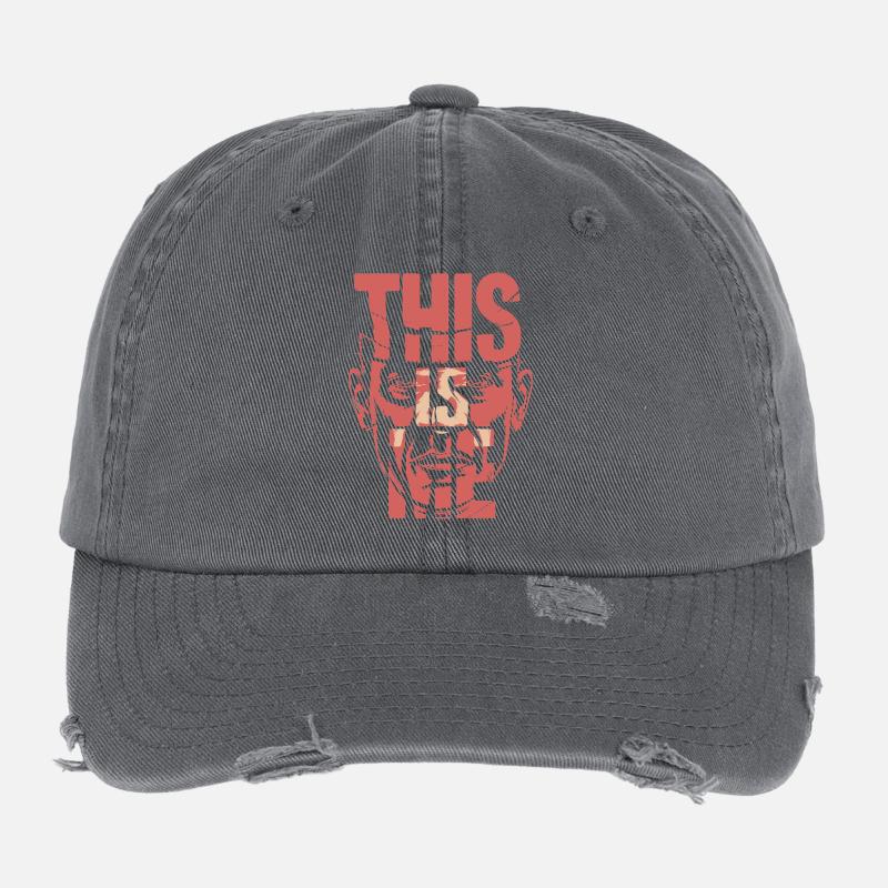ICH BIN ES Flexfit Vintage Destroyed Cap
