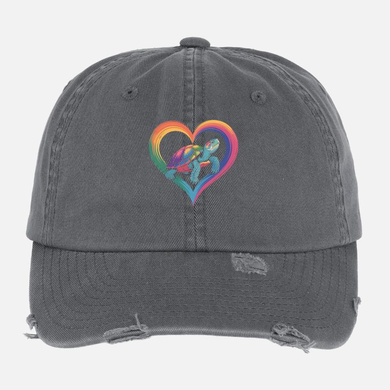 Bunte Schildkröte Flexfit Vintage Destroyed Cap