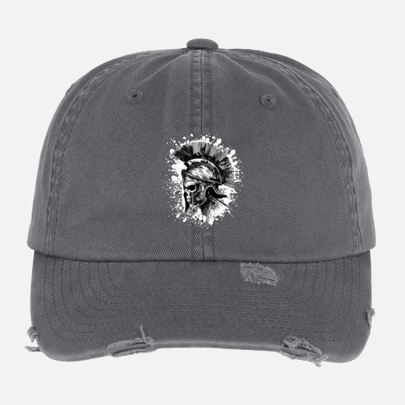 Casque Spartan Skull Casquette vintage effet usé Flexfit