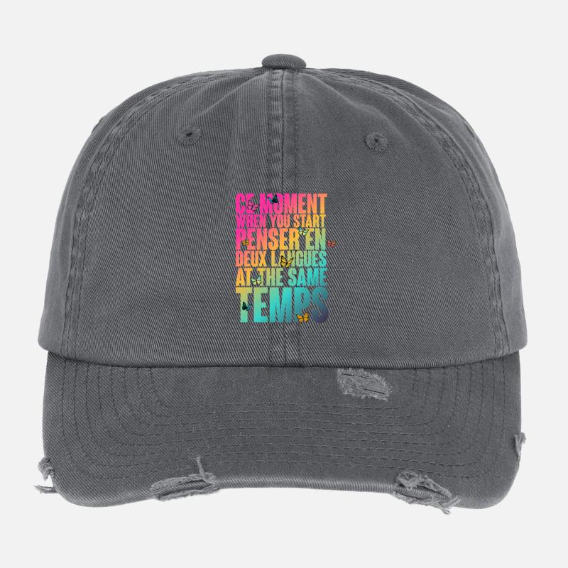 DICTON COOL POUR LES MULTILINGUES, LES INTERNATIONAUX Casquette vintage effet usé Flexfit