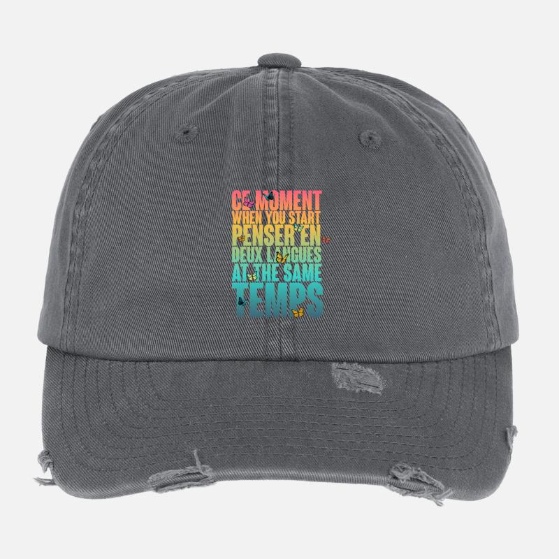 DICTON COOL POUR LES MULTILINGUES, LES INTERNATIONAUX Casquette vintage effet usé Flexfit