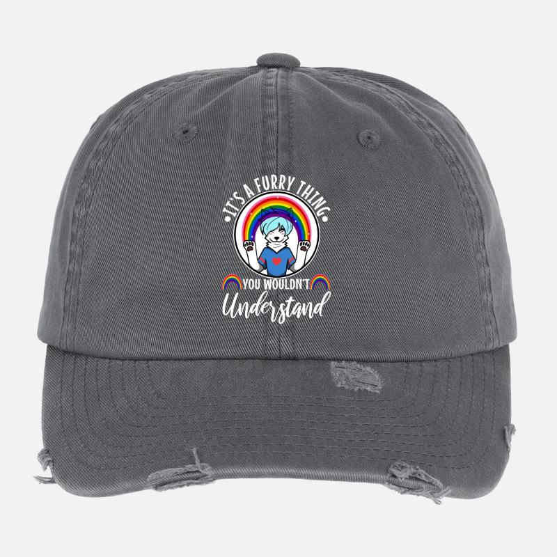 It's A Furry Thing You Wouldn't Understand Flexfit Vintage Destroyed Cap