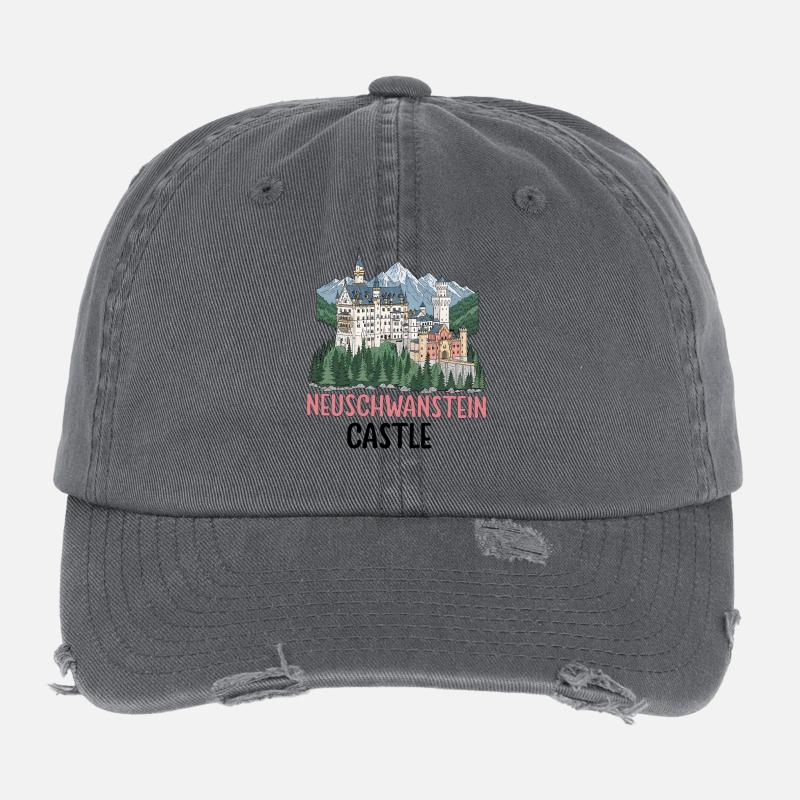 Neuschwanstein Castle Flexfit Vintage Destroyed Cap