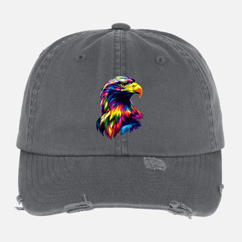 Aigle Pygargue à tête blanche Aigle royal Pygargue à queue blanche Casquette vintage effet usé Flexfit