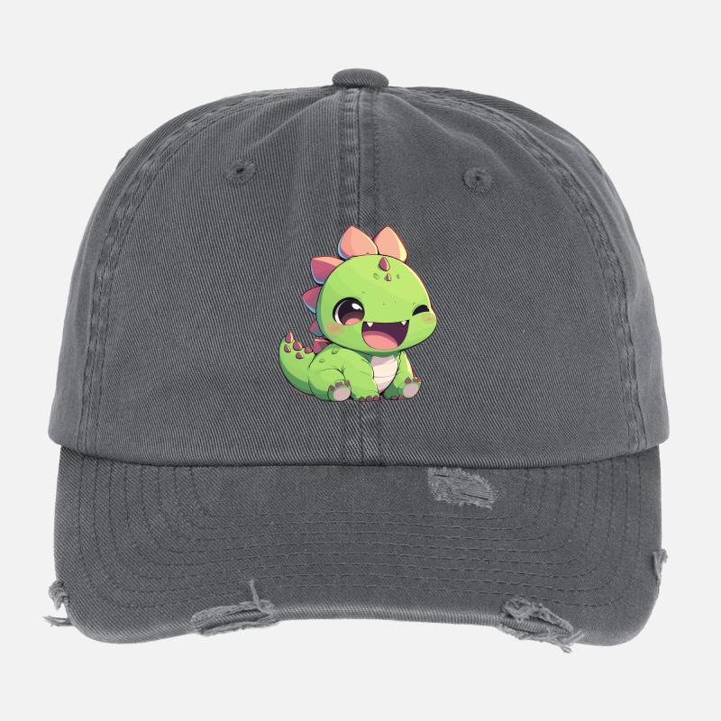 Dino Saurier Dinosaurier Flexfit Vintage Destroyed Cap