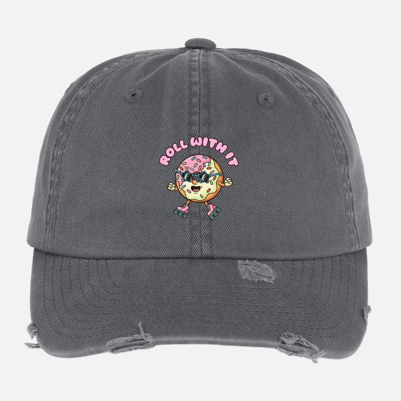Happy donut skater Flexfit Vintage Destroyed Cap