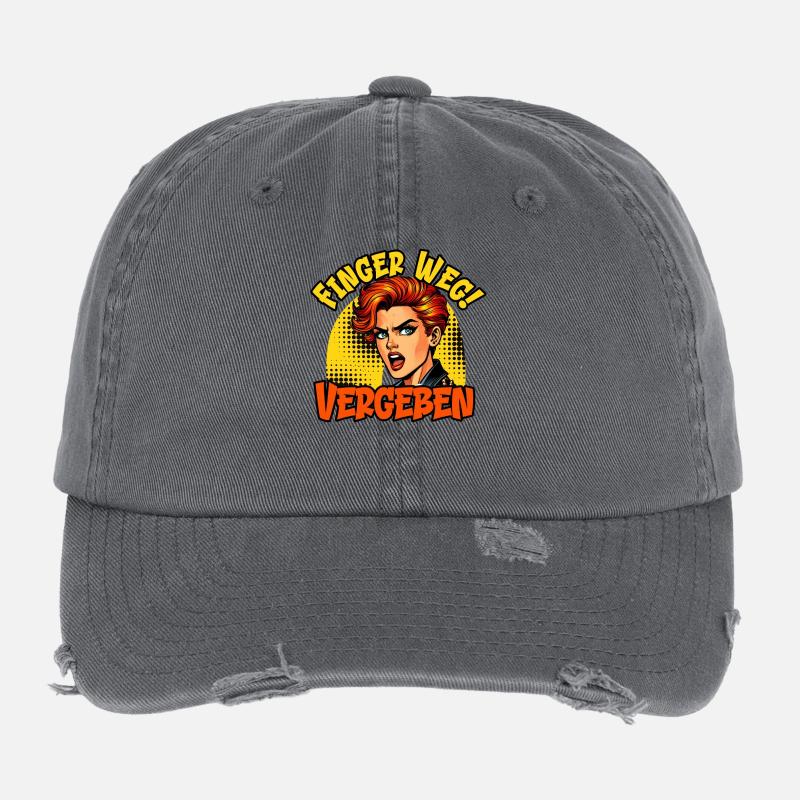 Malle HANDS OFF FORGIVEN Drôle Casquette vintage effet usé Flexfit