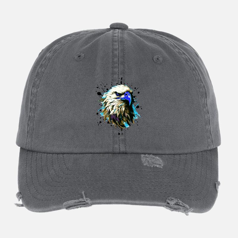 Eagle Head Animal Flexfit Vintage Destroyed Cap