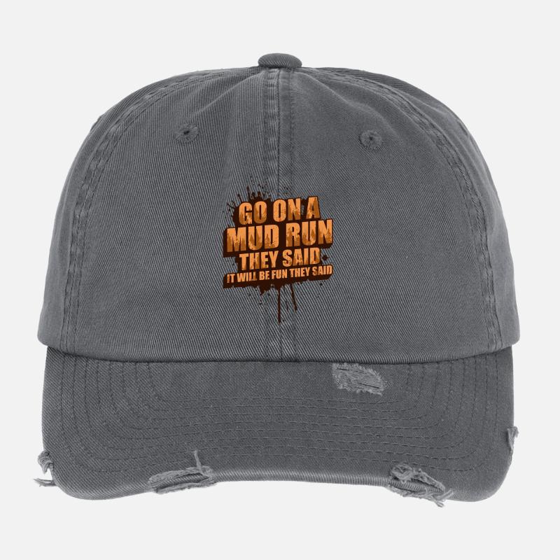Participez à une course dans la boue Schlammlauf Mud Run Muddy Race Casquette vintage effet usé Flexfit