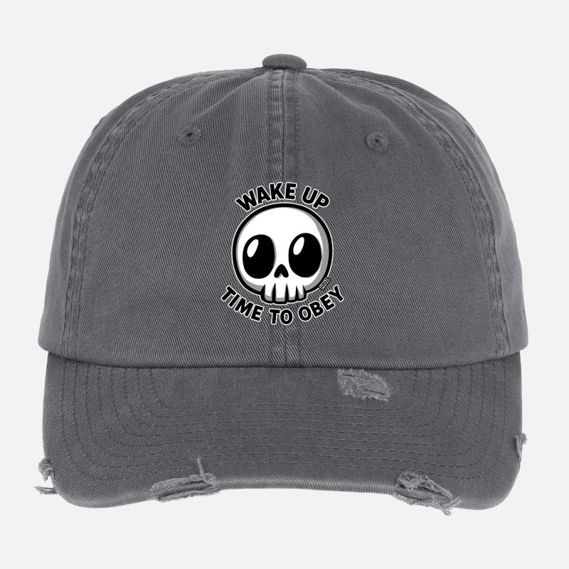 Waking up a skull: time to obey Flexfit Vintage Destroyed Cap