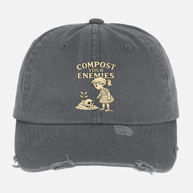 Compost your enemies Flexfit Vintage Destroyed Cap