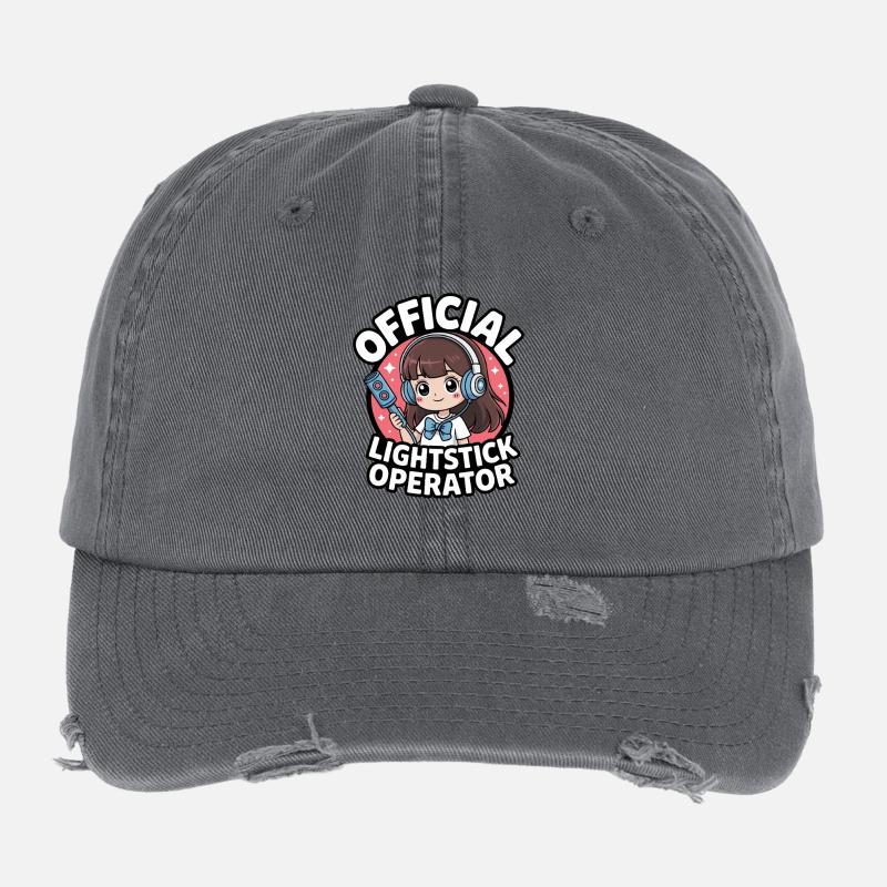 K-Pop Fan Lightstick Corée Casquette vintage effet usé Flexfit
