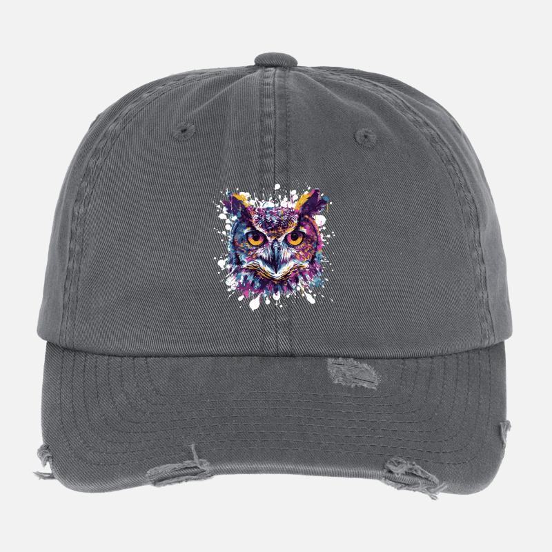  Eulenkopf Splatter Flexfit Vintage Destroyed Cap