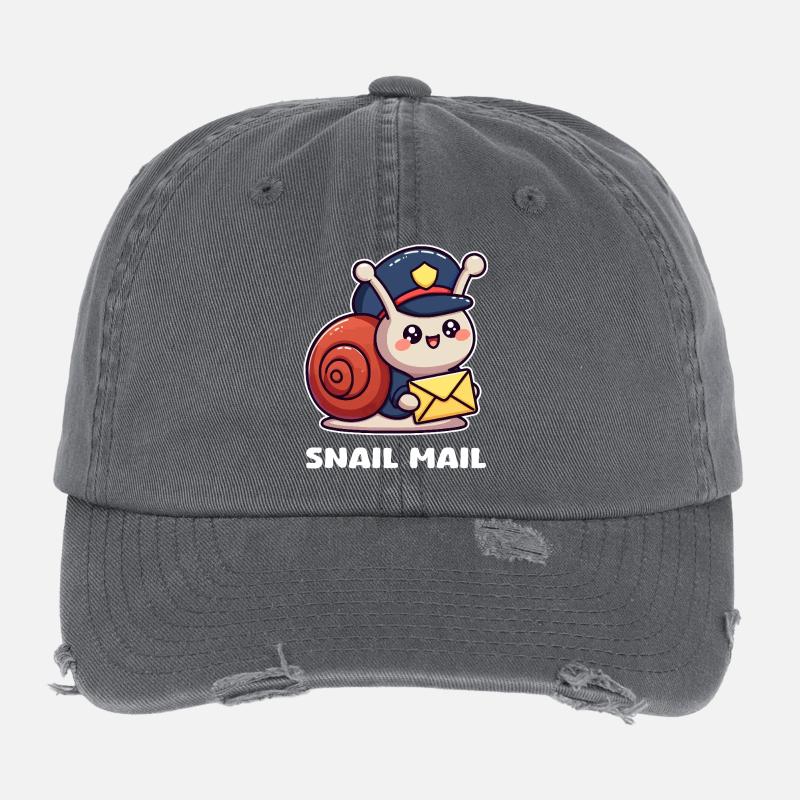 Messenger Snail Flexfit Vintage Destroyed Cap