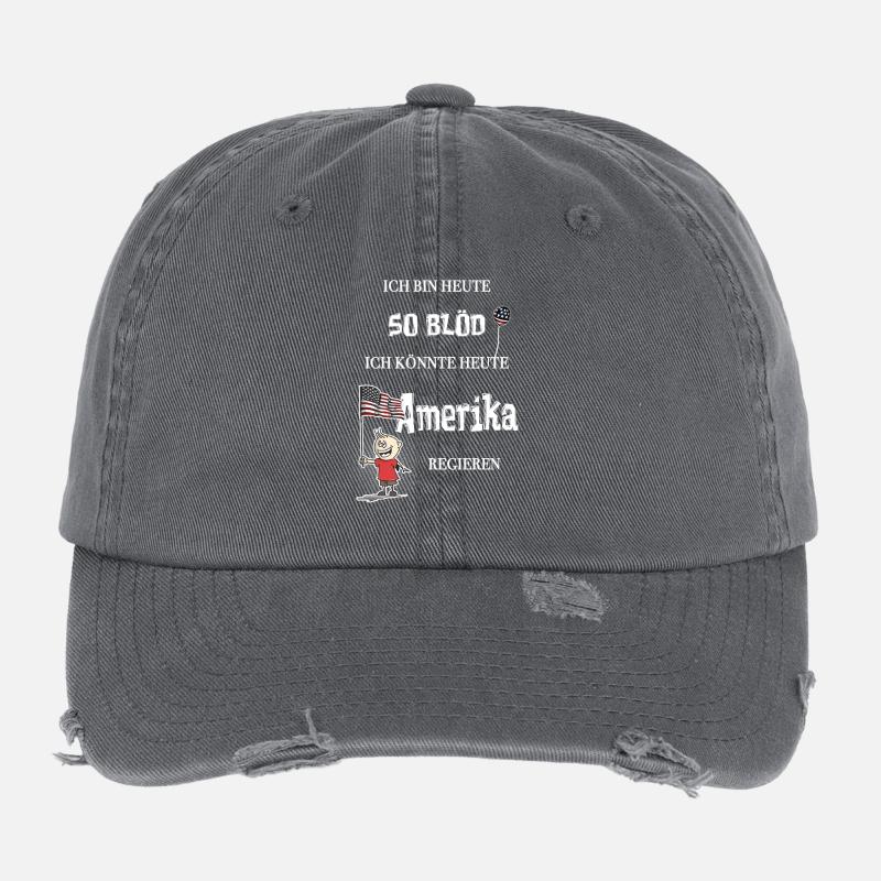 So blöd – ich könnte Präsident werden Flexfit Vintage Destroyed Cap