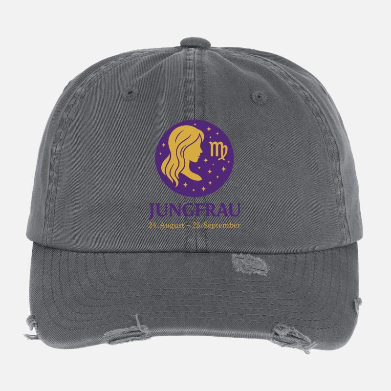 Sternzeichen Jungfrau Flexfit Vintage Destroyed Cap