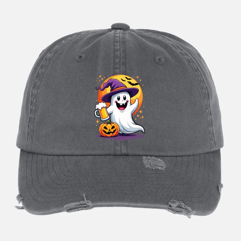 Fröhlicher Bier-Geist feiert Halloween Casquette vintage effet usé Flexfit