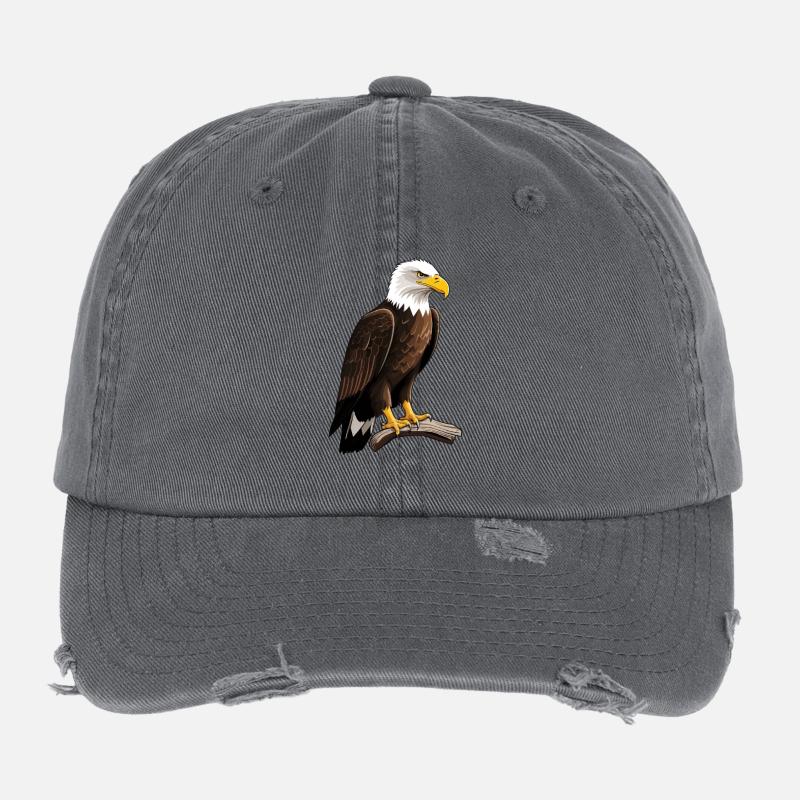 Aigle impérial sur branche Casquette vintage effet usé Flexfit
