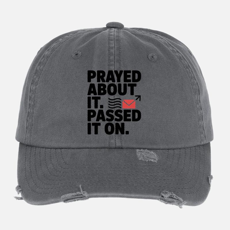 Prayed About It Passed It On Gebet Flexfit Vintage Destroyed Cap