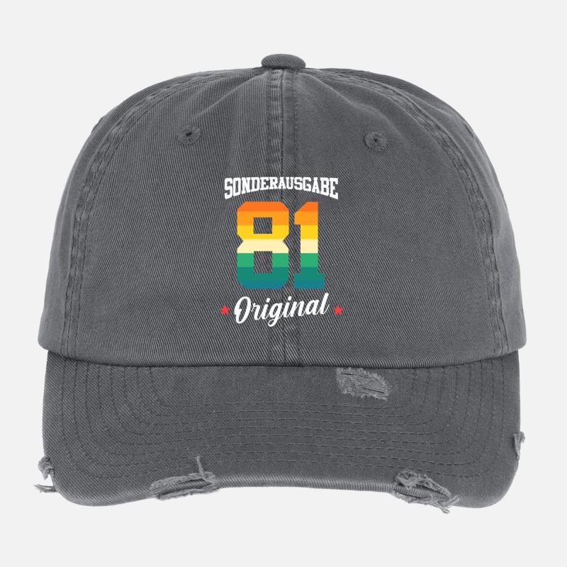 81 Geburtstag Flexfit Vintage Destroyed Cap