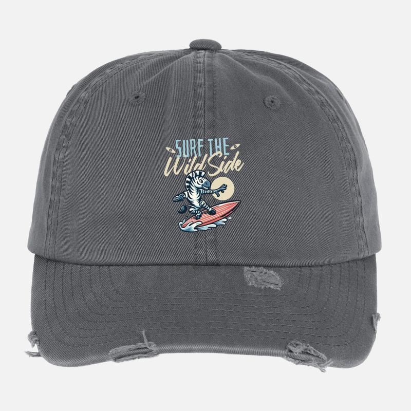 Surf the Wild Side Flexfit Vintage Destroyed Cap