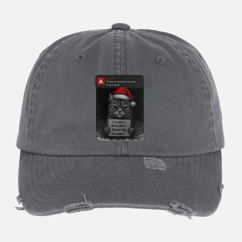 Chat Noël avec des chats drôles Casquette vintage effet usé Flexfit