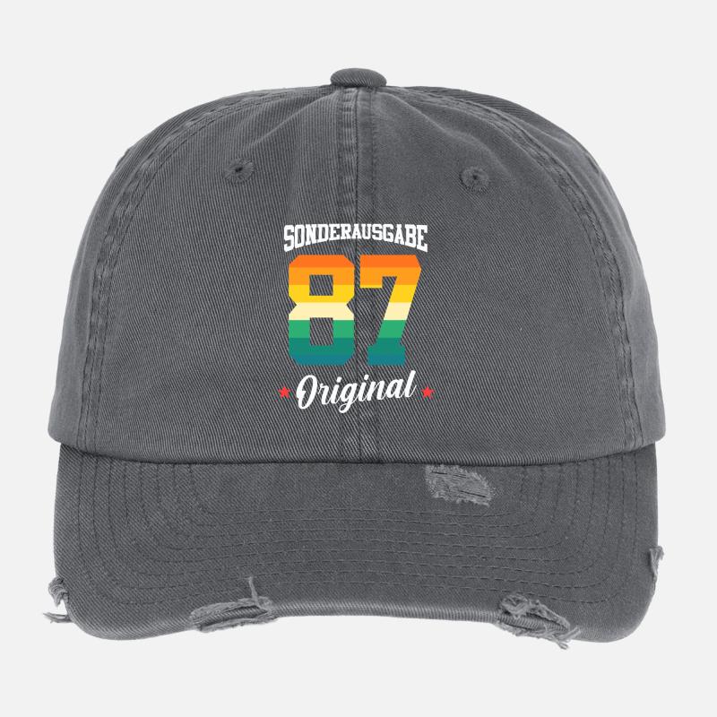 87 Anniversaire Casquette vintage effet usé Flexfit