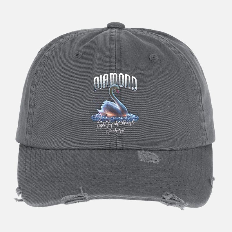Geburtsstein April Diamant Flexfit Vintage Destroyed Cap