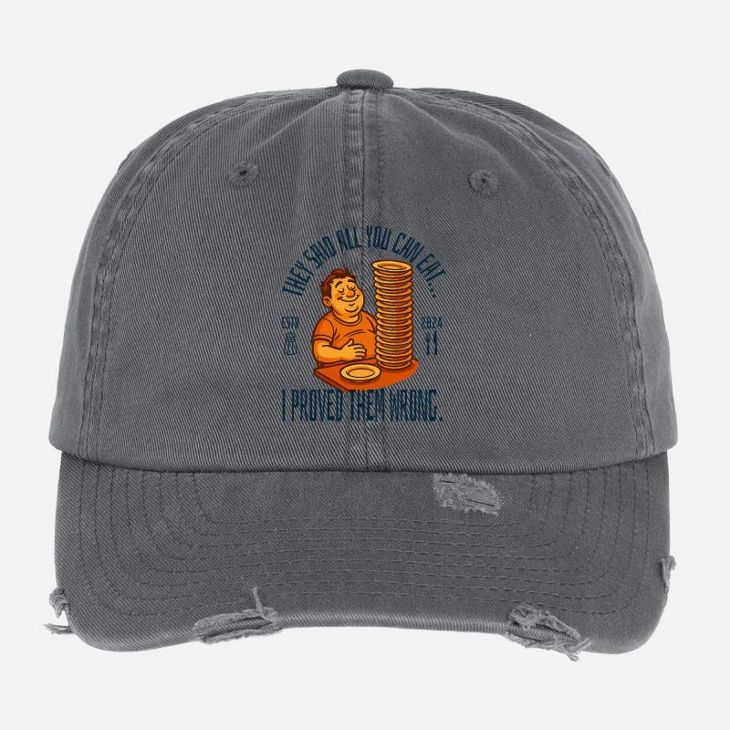 All You Can Eat Flexfit Vintage Destroyed Cap