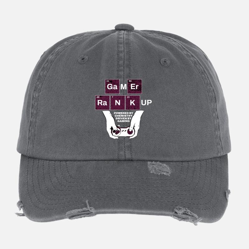 Game Rank Up Chem Controller Flexfit Vintage Destroyed Cap
