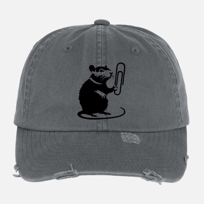 Le rat comme étalon de bureau Casquette vintage effet usé Flexfit