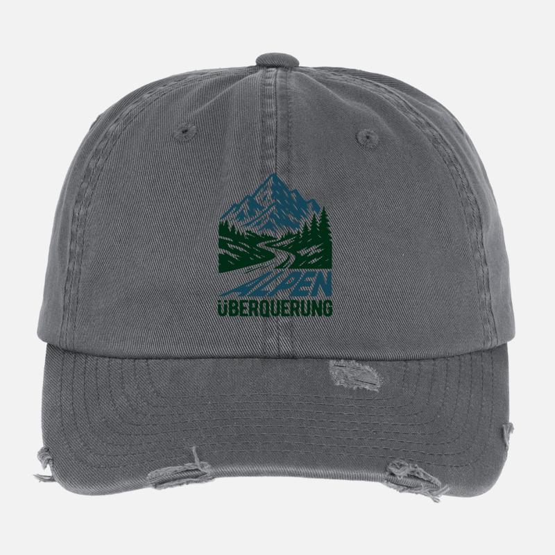 Alpen Überquerung 2026 - Wandern Flexfit Vintage Destroyed Cap